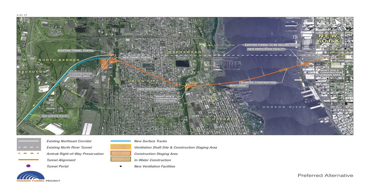 Hudson Tunnel Project. Source - The Gateway Development Commission