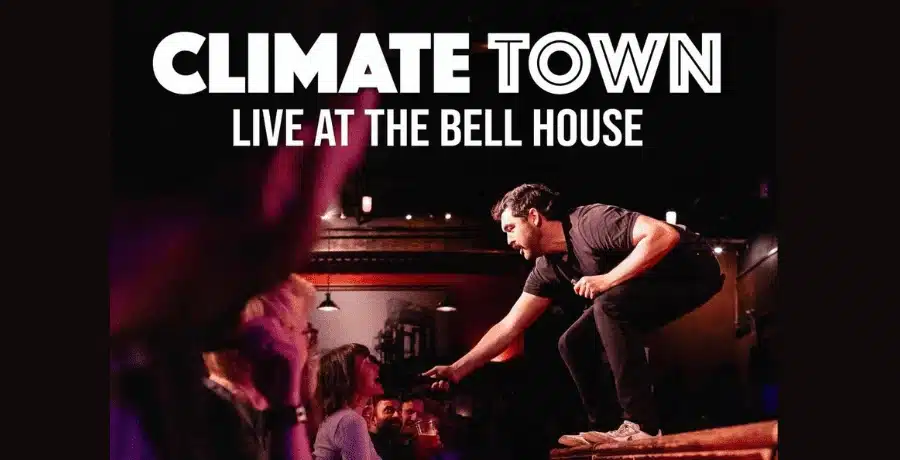 Brooklyn-based Climate Town, hosted by Rollie Williams, blends comedy and climate awareness in an engaging event that tackles environmental issues with humor and insight.